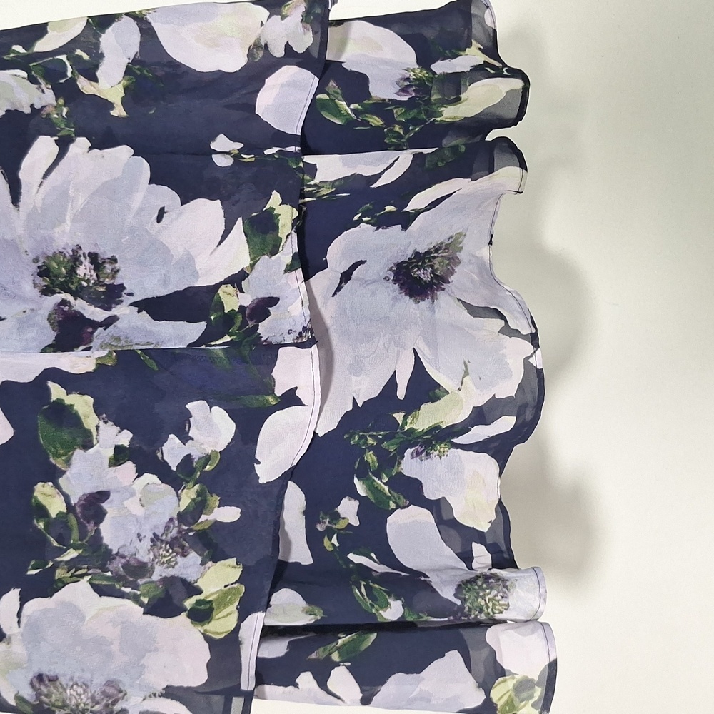 Tahari Floral Midi Dress V-Neck Faux Wrap - Picture 9 of 11